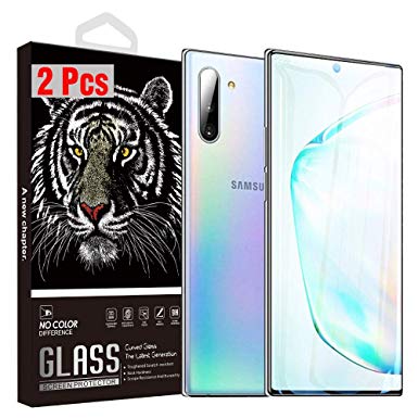Pomufa [2PACK] LOK01 Tempered Glass Screen Protector for Galaxy Note 10,[HD][No-Bubble][Scratch-Resistant][Anti-Fingerprint] Glass Screen Protector for Samsung Galaxy Note 10