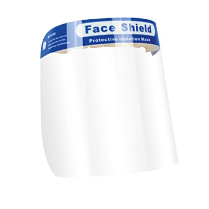 Safety Face Shield Full Protection Wide Visor Resistant Spitting Anti-Fog Lens Lightweight Adjustable Transparent Face Shield Unisex