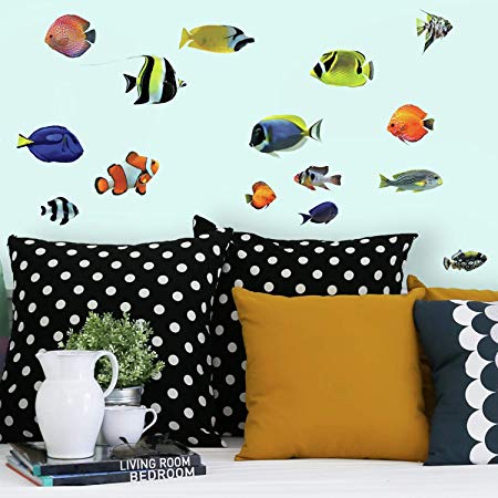 RoomMates Tropical Fish Peel And Stick Wall Decals
