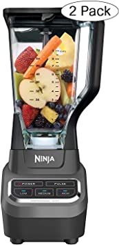 Ninja Professional 72oz Countertop Blender with 1000-Watt Base and Total Crushing Technology for Smoothies, Ice and Frozen Fruit (BL610), Black (Twо Расk)