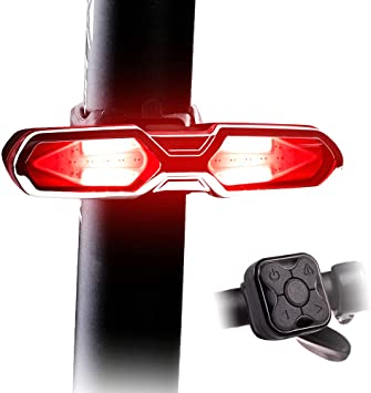 CANWAY Bike Tail Light, Reflecter Bicycle Rear Light, Ultra Bright LED Headlights，USB Rechargeable Waterproof Helmet Lamp, 5 Light Mode with Red & Blue for Cycling Safety Light Accessories