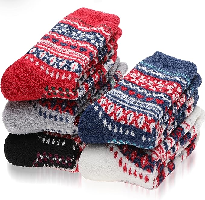 EBMORE Womens Fuzzy Socks Slipper Soft Cabin Plush Warm Fluffy Winter Sleep Cozy Adult Socks