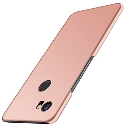 Google Pixel 2 XL Case, Arkour Thin Cases Extreme Smooth Surface with Anti-Slip Matte Coating for Excellent Grip Hard Protective PC Covers Perfect Fit For Google Pixel 2 XL (2017) - Smooth Rose Gold
