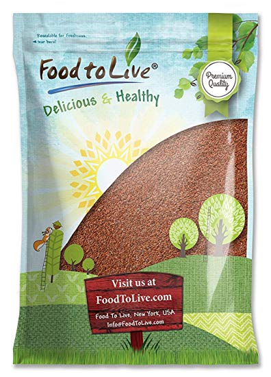 Brown Flaxseed, 8 Pounds — Raw Whole Flaxseed, Kosher, Vegan, Bulk, High Fiber Food, Omega 3