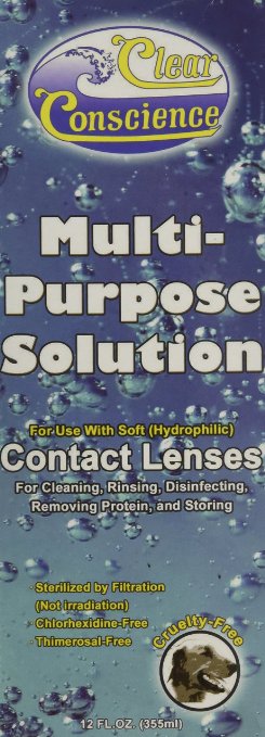 Clear Conscience Multi Purpose Solution for Soft Contact Lenses, 12 Ounce