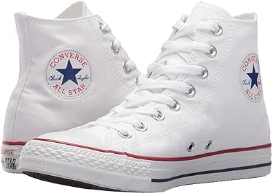 Converse Men's Unisex Chuck Taylor All Star High Top Sneaker, Optical White, 12 Women/10 Men