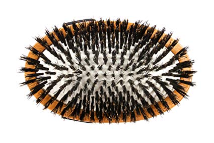 Bass Brushes Luxury Grade Pet Brush | Shine & Condition | 100% Pure Premium Natural Bristle - Firm | Large Palm Design | Natural Bamboo Handle | Solid Finish Model #A2-DB
