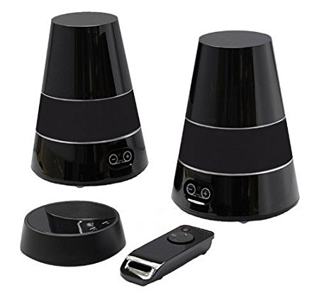 Deluxe Stereo Indoor & Outdoor Wireless Speakers (with remote control) - Long Range (up to 100 metres)