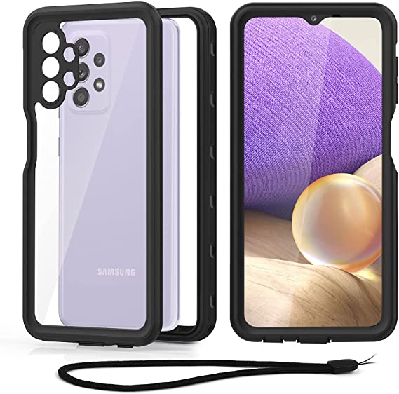 WIFORT Cover for Samsung Galaxy A32 Case, Samsung A32 Waterproof Case with Built-in Screen Protector, A32 Phone Case Shockproof, 360° Full Body Underwater Case for Samsung A32 5G 6.5” (2021)