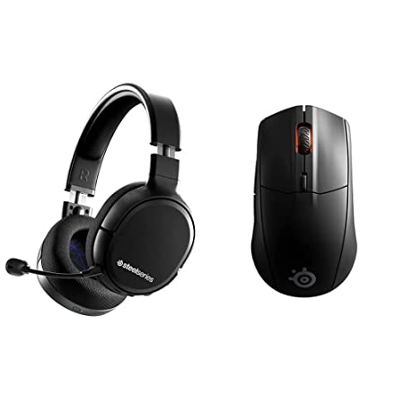 SteelSeries Arctis 1 Wireless Headset & Rival 3 Wireless Mouse | Original Esports Brand Designed in Denmark Since 2001