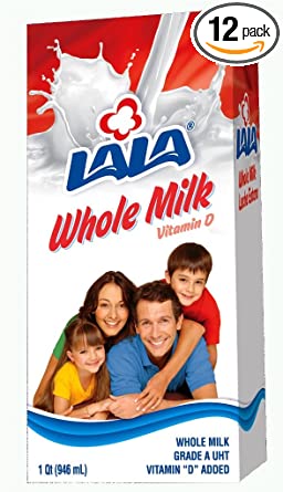Lala Whole Milk, 32-Ounce (Pack of 12)