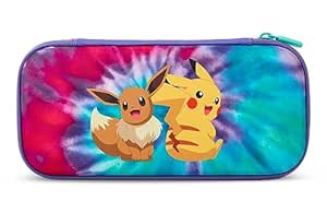 PowerA Slim Case for Nintendo Switch - OLED Model, Nintendo Switch, Nintendo Switch Lite - Tie-Dye Pikachu & Eevee