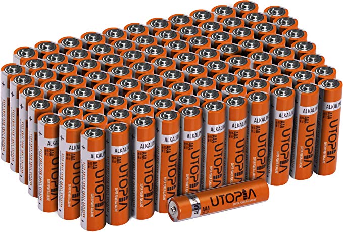 Utopia Home AAA Alkali Battery (Pack of 100) - Long Lasting Performance - Perfect for Daily Use