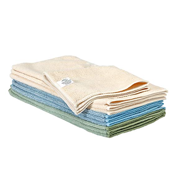 Envision Home 10-Pack Microfiber Cleaning Cloths, 12 by 12-Inch