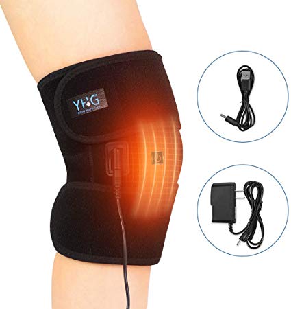 Heating Knee Pad, Heated Knee Brace Wrap Knee Warmer for Men and Women with 3 Temperature Setting Heat Therapy for Sprain, Rheumatism and Arthritis Pain Relief(1 Piece)