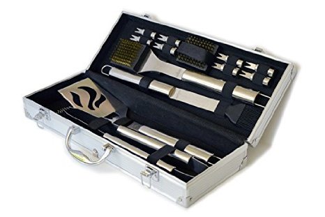 Culina® BBQ set 14 pcs Stainless Steel Stow Aluminum Carry Case