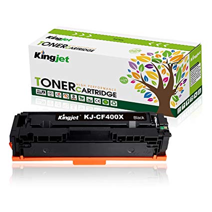 Kingjet Compatible Toner Cartridge Replacement for 201X CF400X, Work with Color Laserjet Pro MFP M277dw M252dw MFP M277n M252n Printer 1 Pack (Black)