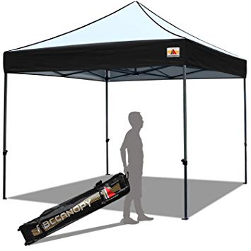 ABCCANOPY Pop up Canopy Tent Commercial Instant Shelter with Wheeled Carry Bag, 10x10 ft Edge Black