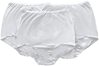 Carole Brand - 100% Cotton Full Cut Briefs, High Rise, Pack of 3 (New and Improved Fit)