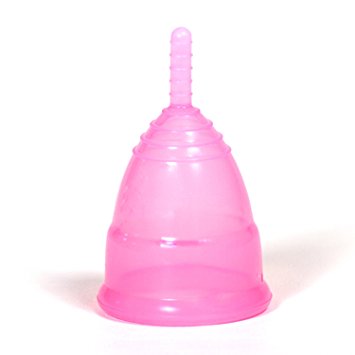 BPA/Dioxin Free Silicone Menstrual Cup with Bag (Pre-Birth, Pink)