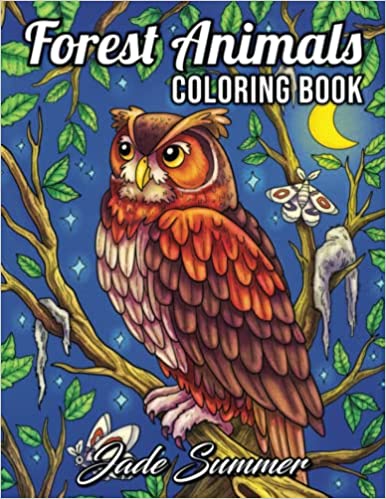 Forest Animals: An Adult Coloring Book with 50 Adorable Images of Woodland Creatures, Beautiful Flowers, Nature Scenes, and More!