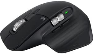 Logitech MX Master 3S - Wireless Performance Mouse with Ultra-Fast Scrolling, Ergo, 8K DPI, Track on Glass, Quiet Clicks, USB-C, Bluetooth, Windows, Linux, Chrome (Black)