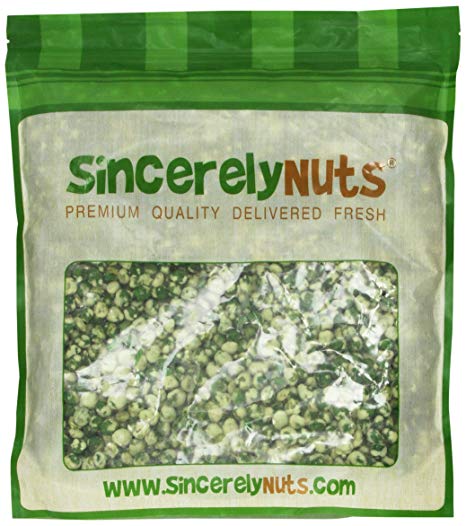 Sincerely Nuts Wasabi Peas - Three Lb. Bag - Seductively Spicy - Ridiculously Fresh - Packed with Wholesome Nutrients - Kosher Certified!