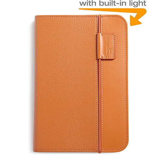 Kindle Lighted Leather Cover, Burnt Orange (Fits Kindle Keyboard)