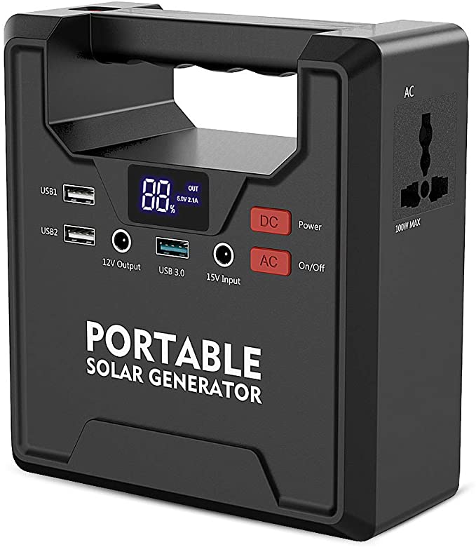 Portable Generator X-DRAGON 145WH/39000mAh Portable Power Station Inverter Emergency Battery Supply with Flashlight LED Camping Lamp AC DC QC3.0 USB Ports for Camping, Outdoor