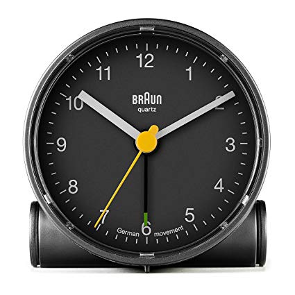 Braun BNC001BKBK Classic Analog Quartz Alarm Clock