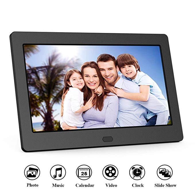 EastPoint Digital Photo Frame 7 Inch, 1080x800 Full HD IPS Display Photo/Music/Video Player Calendar Alarm Auto On/Off Timer with Remote Control, Support USB and SD Card