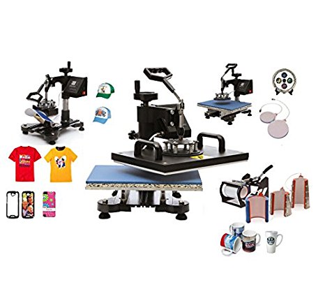 VEVOR 1400W Heat Press Machine 8 In 1 Sublimation Steel Frame Heat Presses with Temperature And Time Control (1400W 8IN1 12X15INCH)