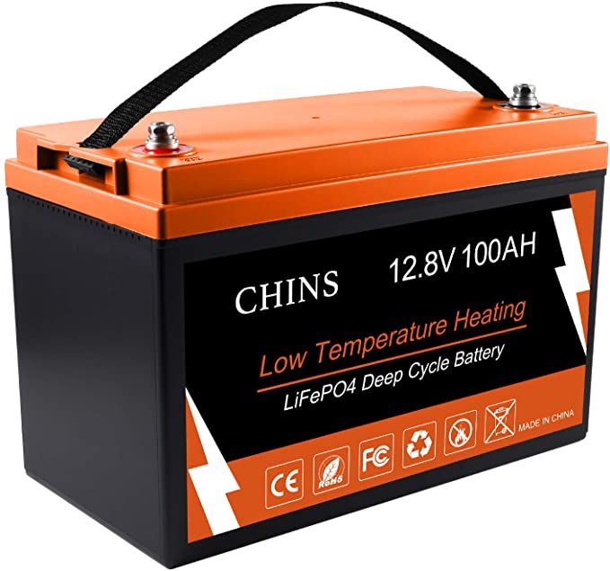 12V 100Ah Smart LiFePO4 Battery, Low Temperature Charging (-31°F), Built-in 100A BMS, 2000-5000 Cycles, Mobile Phone APP Monitors Battery Data