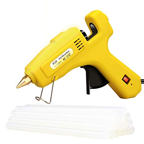 KMC 60/100W Hot Glue Gun with 16pcs Glue Sticks, Dual Power High Temp Heavy Rapid Heating Technology, Transparent Glue Gun Sticks for Arts & Crafts, Sealing and Quick Repairs