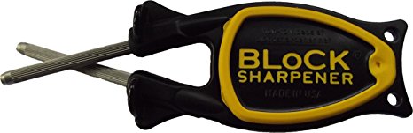 Block knife Sharpener and Honer (Black with yellow)