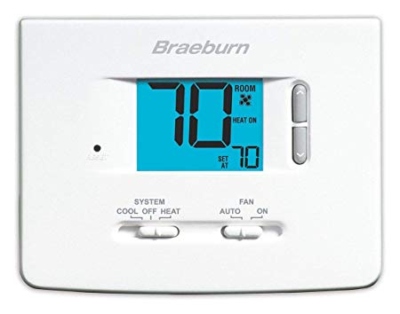 BRAEBURN 1020NC Thermostat, Non-Programmable, 1H/1C
