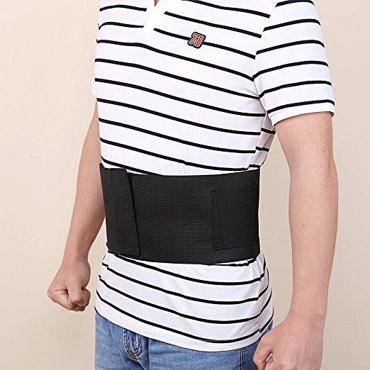 Yosoo Outdoor Black Elastic Waist Defender Concealed Belly Band Holster with 1 Pistol Pouch and 2 Mag Pouches