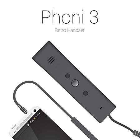 Portronics POR 687 Retro Handset for Phoni 3 (Black)