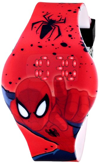 Marvel Ultimate Spider-Man  Kids' SPD3431 Digital Display Analog Quartz Red Watch