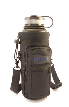 Inertia Hydro Flask 40 oz Water Bottle Holder - High Quality Carrier w/ Pockets worn as a Sling or Backpack for Large Bottles