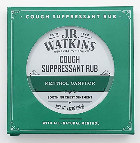 J.R. Watkins Menthol Camphor Cough Suppressant Rub 4.12 Ounces