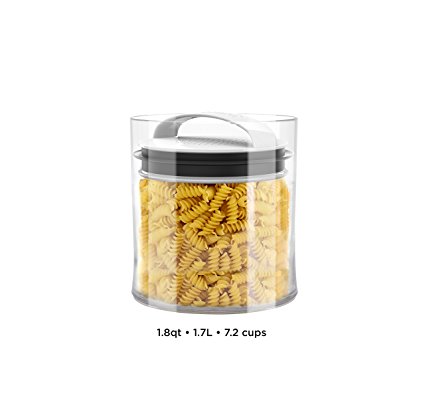 Evak Best Airless Storage Canisters, Patented & Designed in USA (Large Short)