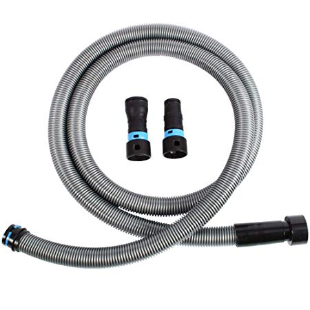 Cen-Tec Systems 94181 10 Ft. Hose for Home and Shop Vacuums with Universal Power Tool Adapter for Dust Collection, Silver