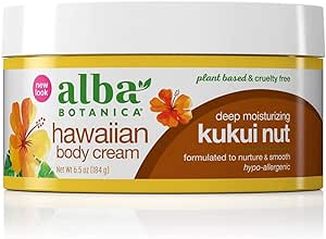 Hawaiian Kukui Nut Body Cream by Alba Botanica for Unisex - 6.5 oz Body Cream