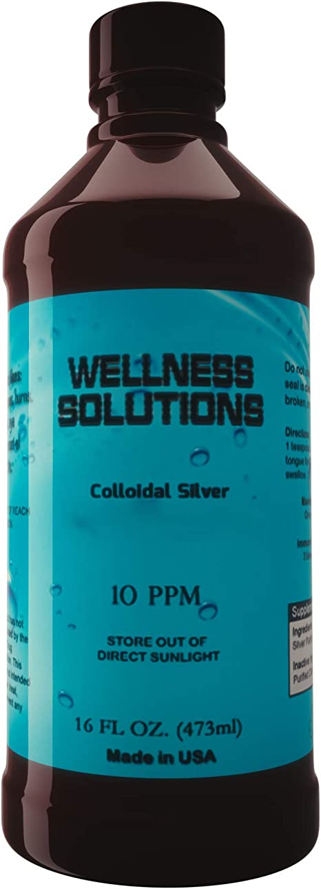 Colloidal Silver - Wellness Solutions - Vegan and Gluten Free -16 fl. oz