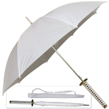 Japanese Anime Sword Handle Umbrella Katana White Katana Rain