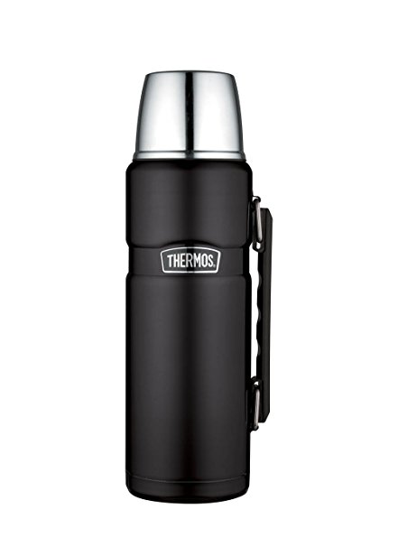 Thermos Stainless King 40 Ounce Beverage Bottle, Matte Black