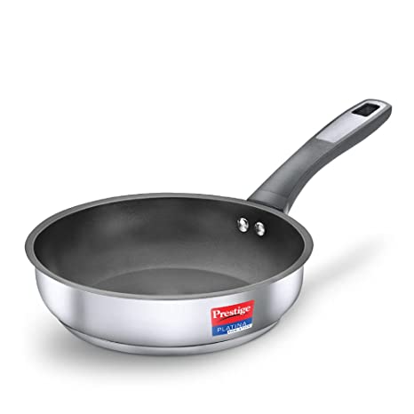Prestige Platina Non-Stick SS Fry Pan Without Lid 24 cm