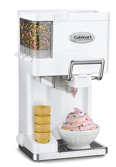 CUISINART ICE-45UC Mix it in Soft Serve 1-1/2 Quart Ice Cream Maker, White