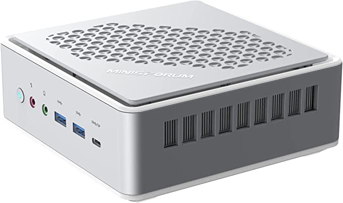 MINISFORUM Elitemini HM90 Mini PC AMD Ryzen 9 4900H Desktop Computer, DDR4 16GB   512GB SSD, HDMI/DP/USB-C 4K@60Hz Output, 2X RJ45 Port(1000/2500Mbps), AMD Radeon Graphics, 2X HDD Slot Mini Computer